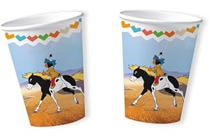 PAINT IT EASY NEU Pappbecher Yakari, 8 Stück, 0,2l