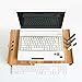 Produktbild DNDYZJ Laptopständer, Bambus Laptoptisch fürs Bett Sofa höhenverstellbar faltbar Laptopständer Betttisch Frühstücktisch
