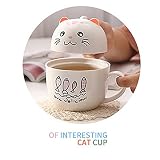Gracioso Gato de Cerámica Taza de café del té de la leche, Copa de la...