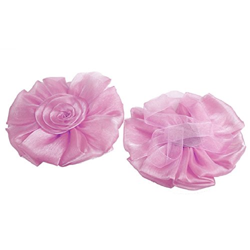 Amcool 1 Paar Rose Blume Vorhang Raffhalter Schnalle Spannhaken Verschluss Curtain Tieback (rosa) - 3