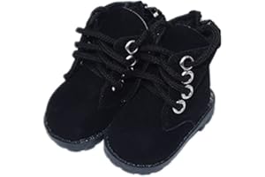 niannyyhouse Chaussures hautes de 5,4 cm pour poupée humanoïde en peluche de 20 cm (noir)