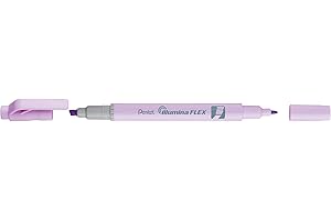 Pentel SLW11P-VE Illumina Flex Pastel Evidenziatore Evidenziatore a doppia punta per evidenziare, sottolineare, evidenziare e accentuare la forma sottile della penna viola Confezione da 1