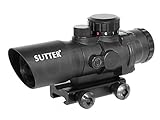 SUTTER Multi Dot Viseur Point Rouge & Red Dot Sight 4x32 (Rouge/Vert) / pour Rails de Weaver & Picatinny/De Serrage Rapide/Lunette de visée Chasse & Airsoft