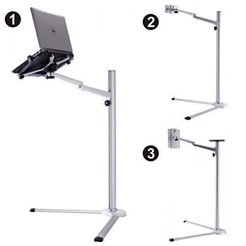 4 in 1 Laptop Notebook iPad Android Tablet Handy Klemme Ständer Halter Halterung Bodenständer Bettständer