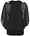 KRISP® Oversize Chiffon Ruched Top [Black,14]