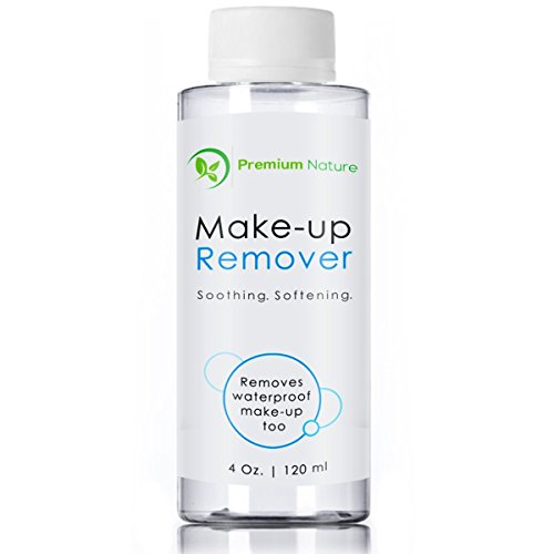 Makeup Remover Facial Cleanser - All Natural Gentle Wash for Eyes Lips & Waterproof Mascara - Moisturize Hydrate Purify & Soothe Skin Remove Impurities Oils & Dirt 120 ml Premium Nature
