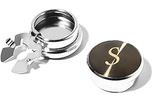BRERA 67 - Copribottoni Camicia Uomo con Iniziali, Copri Bottoni Gioiello Made in Italy Personalizzabili, Copribottone polso argento con Lettera, Accessori eleganti per polsini, Idea Regalo Uomo