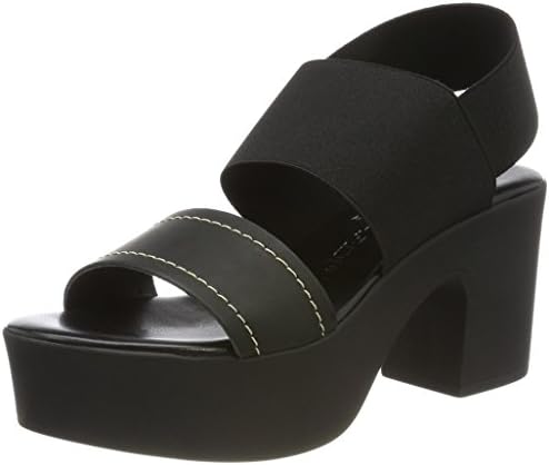 NR RAPISARDI Women’s Camilla Sling Back Sandals, Schwarz (Black Ecovac), 4.5 UK