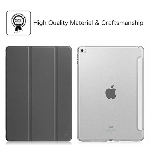 Fintie iPad Air 2 Hülle Case – Ultra Slim Superleicht Schutzhülle mit Lichtdurchlässig Rückseite Abdeckung Smart Cover Tasche mit Auto Schlaf / Wach und Standfunktion für Apple iPad Air 2 / iPad 6, Himmelgrau - 2