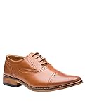  Paisley OF LONDON,Chicos Zapatas,Zapatos Niños, Zapatas para los niños, Chicos Zapatos Oxford, INFANTE 8 - JUVENTUD 6 - Tostado, 8 Child