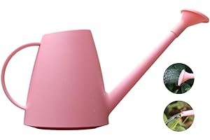 LOYUYU 1.8L Réservoir d'eau en Plastique Petite Plante De Jardin Intérieure Et Extérieure Légère Et Mignonne, Réservoir d'eau avec Pomme De Douche Couleur Rose