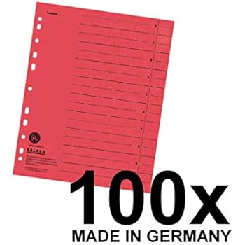 Falken Trennstreifen Blau - 300 Stück Register Für Ordner & Akten