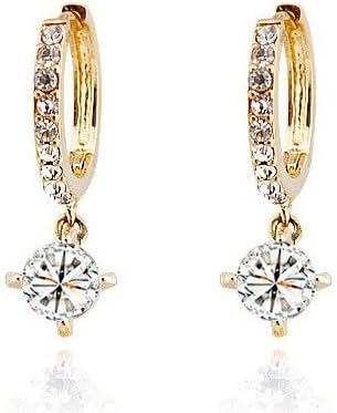 Eloquence - Ladies Round Cut Earrings Zircon Diamonds - Original (1.8 cm diameter)