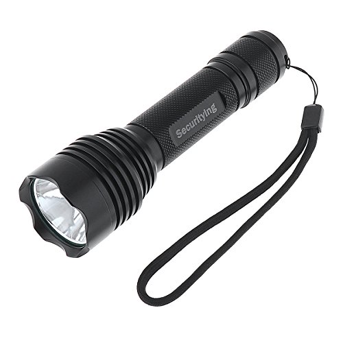 SecurityIng Waterproof 1000LM 5 Modes LED Torch with Rope Handle for Household/Outdoor Activities/Hiking/Gift Giving(18650 Battery Not Included)