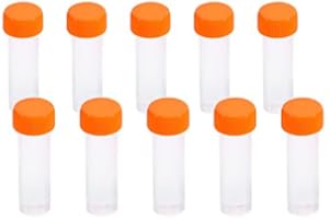 WIFEHELPER 10 stücke 5 ml Kunststoff Gefrorene Reagenzgläser mit Schraubkappen Kalibrierung Silikondichtung für Wissenschaftliches Experiment