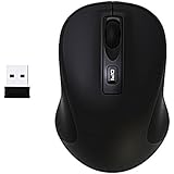 Wireless Computer Mouse for laptop, Cimetech Compact Optical Cordless Mouse 2400 DPI with Battery Included (Black)