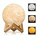 Produktbild Wdj 3D Mond Lampe 20cm/7.8" Light Moonlamp, Helligkeit Led Nachtlicht Stimmungslicht Dimmbare Touch Lampe für Wohnzimmer, Geschenk für Kinder und Liebhaber,15cm