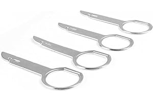 KEPLE Car Radio Removal Tool Key DIN Release Keys Compatible with FORD Focus Transit Connect Fiesta Fusion C-Max Mondeo Mk S St 6000 CD Sony 6 Disc Head Unit CD Player Pins Tools 4 pcs Double DIN Radio