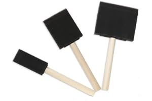 EMI CRAFT Schwammpinsel flach 3 Set,3 verschiedene Größen, 2,5 cm, 5 cm, 7,5 cm