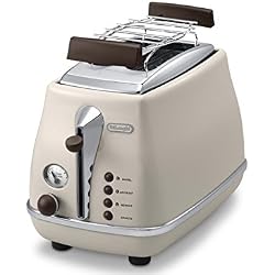 Delonghi CTOV 2103.BG Grille-pain Icona Vintage (Crème)
