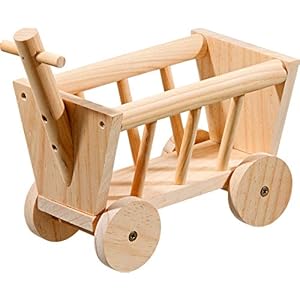 Karlie 84309 Recipiente Madera para Comida Roedor Carreta, 20 x 12 x 14 cm, S, Marrón