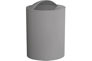 Gedy G-Eye Gettacarta Grigio, Misure e Peso Cestino Bagno: 26,5X19X19 CM & 0,25 kg, Realizzato in Resine Termoplastiche, Pattumiera Bagno Design R&S 100% Made in Italy, 2 Anni di Garanzia