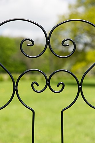 Steckzaun Höhe: 195cm Schwarz B: 80cm Rankhilfe Rankgerüst Rankgitter Metall - 7