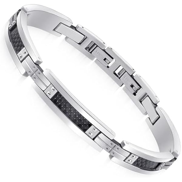 LUCKY2+7 Men's Braided Leather Bracelet With Magnetic Clasp - Adjustable Stainless Steel, 20.5cm - View #11
