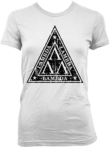 9172Lw Lambda Womens T-Shirt Revenge Of The Nerds Alpha Delta Epsilon(X-SmallWhite)