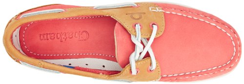 Chatham Pippa Women's Boat Shoes - Pink (Coral/Tan), 5 UK, 38 EU