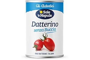 DTTRA Pomodorini 400g Latta - 100% Italiano Per Sughi, Pizza, Ragù (DATTERINO SENZA BUCCIA)