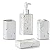 Produktbild Zeller 18256 Bad-Accessoires-Set Marmor, 4-tlg., Keramik, weiß