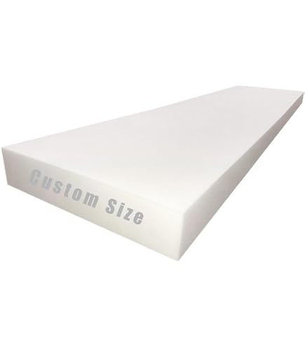 GoTo Foam 2\" Height X 22\" Width X 64\" Length 44ILD  Firm Upholstery Cushion Made In Usa