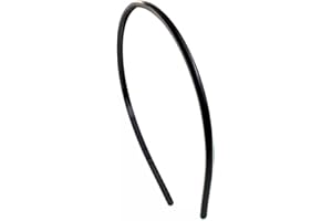 Righe e Pois - cerchietto per capelli nero classico, spessore 0.5 cm - in plastica flessibile - CERCHIETTO CM 0,5 NERO - cerchietto per capelli con dentini sottile