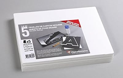 CLAIREFONTAINE Lot 5F carton mousse 10mm A4 Blanc