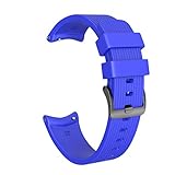 Happy Event Sport Soft Silikon Ersatzarmband für Samsung Galaxy Watch 46mm (Blau)