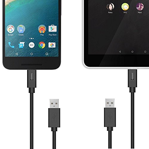 [2 Stück]Tronsmart USB Typ C Kabel 3.3ft USB-C auf USB-A Kabel mit 56k Widerstand für Chromebook Pixel, Google Pixel / Pixel XL, Nexus 5X / 6P, LG G5, HTC 10 und mehr Typ C Geräte(1 x Schwarz, 1 x Weiß ) - 7