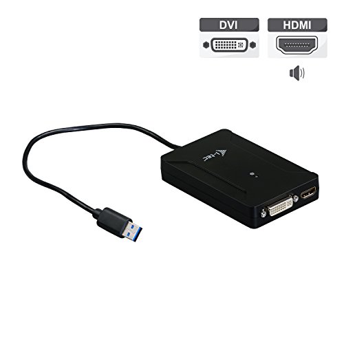 i-tec USB 3.0 Travel Dual Docking Station, 1x HDMI, 1x DVI-I, Full HD+ 2048×1152, 2x USB 3.0 Port, Für Notebook, Ultrabook, Tablet-ab Win 8.0 - 2