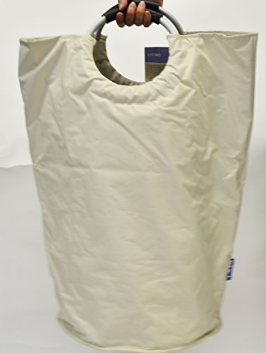WENKO 3440001100 Wäschesammler Jumbo Stone – Multifunktionstasche , Fassungsvermögen 69 L, Polyester, 38 x 72 x 38 cm, Beige - 3