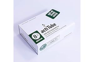 3 paquetes (300 filtros) 100 filtros de carbón activo actiTube (Tune) de 8 mm de diámetro, tapas de cerámica en ambos lados