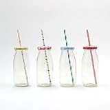 Hecho de cristal, transparente, colorido y maravilloso tapas y pajita. Diviértete con tu familia alrededor de la mesa. Vajilla y cóctel para fiestas y cócteles para adultos para impresionar a tus invitados. Solo tienes que añadir una hermosa pajita de papel para llevarte de vuelta a otra vez.