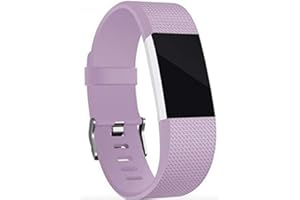 Sago Correa de repuesto compatible con Fitbit Charge 2, pulsera clásica para mujeres y hombres, pequeña y grande
