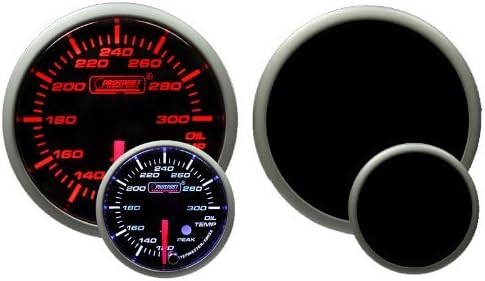 Oil Temperature Gauge, 52mm (2 1/16) Electrical Prosport Premium Series Amber/white by Prosport Gauges