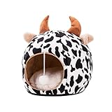 HFF Katzenstreu, Winter, Warm, Katzenschlafsack, All Seasons Universal, Katzenhaus, Kleiner Hund, Heimtierbedarf, Geschlossen, Dick, Katzenbett, (Schwarz, Pink, Gelb/S/M)