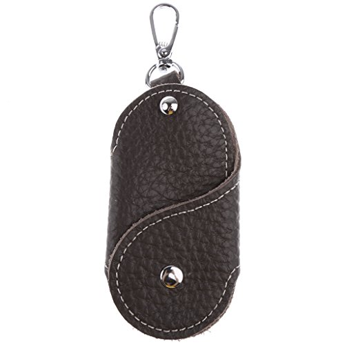 Preisvergleich Produktbild Prettyia Praktische Leder Schlüsseletui Schlüsselmäppchen Schlüsseltasche Autoschlüssel Halter Tasche Schlüssel Hülle - Braun, Eine Größe passt meistens