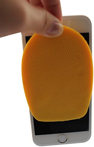 Reuseable Sticky Soft Gel Heel Pads: Pain Relief Shock Absorption Insoles for High Heel, Sandal, Flattie, Boots (L:UK7-10; EU41-44; US(M) 8-10.5; US(W)10-12, Yellow)