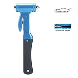 Lescars Notfallhammer: 2in1-Notfall-Hammer mit integriertem...