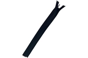 Plush Addict 8" Invisible Zip - Black 20cm Concealed Zip For Dressmaking and Skirts - Closed Ended Zipper
