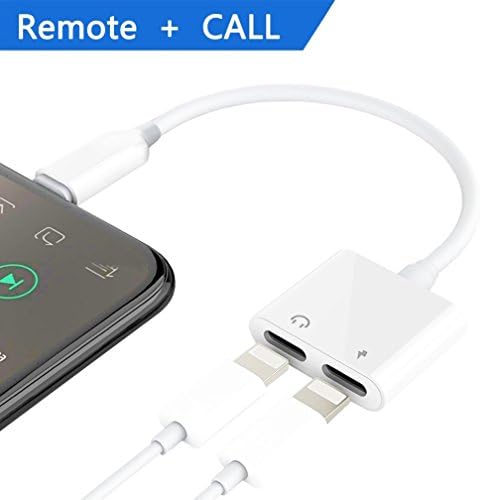 Lightning Jack Adapter for iPhone 7/7 Plus iPhone 8 / 8Plus iPhone X/10. 2 in 1 Lightning Cable Headphone Jack Adapter + Charging Port Adapter.Lightning Aux Earphone Jack Adapter Connection Charge Cable Converter Support [Music + Charger + Phone Call ] Compatible with iOS10.3 /11 Systems