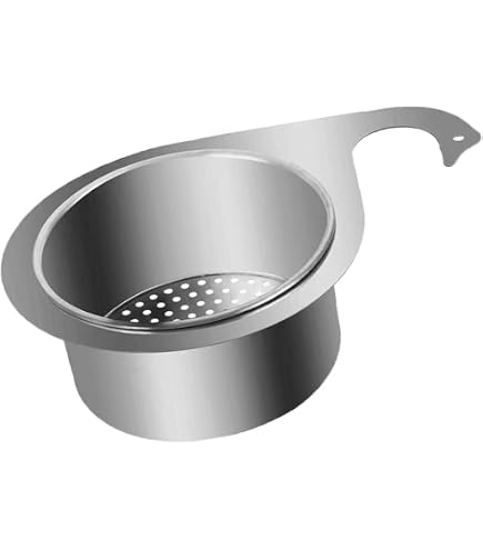 Cestino Sospeso Per Scolapiatti Da Cucina – Supporto Per Spugne In TPR – Con Foro Di Scarico, Colore Caffè - 2